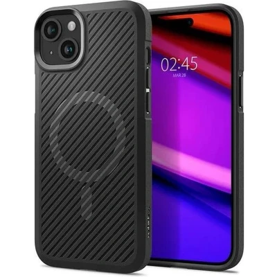 Afbeelding van Spigen Core Armor MagFit Hoesje Geschikt voor Apple iPhone 15 Plus Back Cover met Magneet Militaire Standaard Air Cushion Zwart