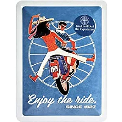 Afbeelding van Pan Am Enjoy The Ride Metalen Bord 15 x 20 cm