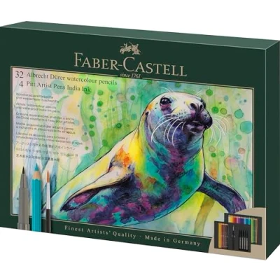 Afbeelding van Faber Castell aquarelpotloden set Albrecht Durer &amp; Pitt Artist Pen 37 delig FC 217553