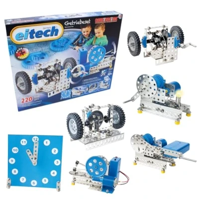 Afbeelding van Eitech Bouwset Tandwiel Staal Blauw/zilver 250 delig