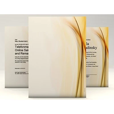 Afbeelding van 50 vellen &quot;Ambiance&quot; certificaatpapier modern voor certificaten DIN A4 190 g/m² premium kwaliteit karton certificatiepapier blanco papier