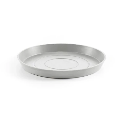 Afbeelding van Ecopots onderschotel rond 21 cm wit grijs