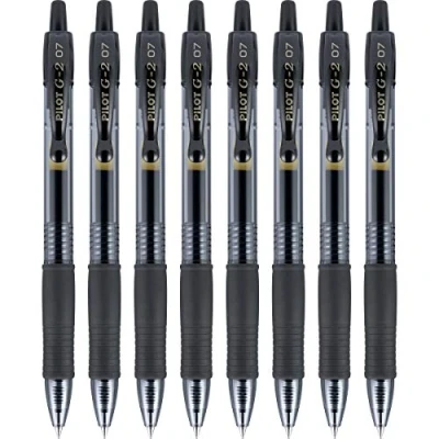 Afbeelding van PILOT G2 Premium 15298 balpen, navulbaar, intrekbaar, fijne punt, zwart, 8 stuks