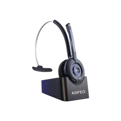 Afbeelding van AGFEO 6101543 hoofdtelefoon Monauraal Hoofdband Zwart