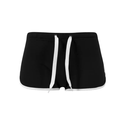 Afbeelding van Urban Classics Ladies French Terry Hotpants Shorts, Dames, Maat: Large, Black/white