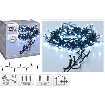 Afbeelding van Bigbuy Christmas Led Lichtkrans Wit (27 M)