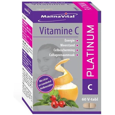 Afbeelding van MannaVital Vitamine C Platinum Tabletten 60VTB