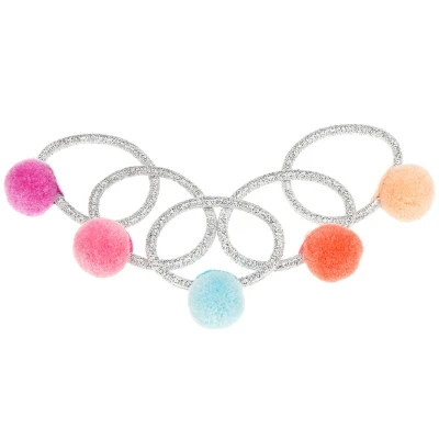 Afbeelding van Souza for kids haarelastiekjes elif zilver 5st