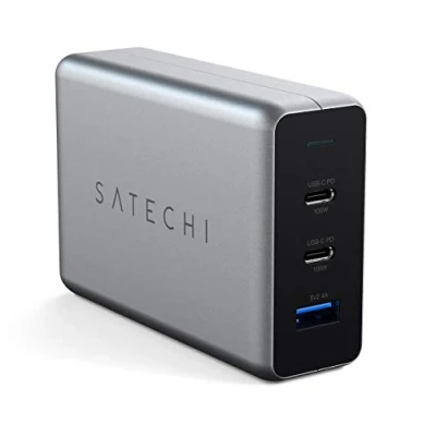 Image de Chargeur de bureau Satechi USB C PD pour ordinateur portable 100 W Gris