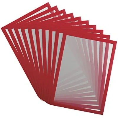 Afbeelding van Tarifold Het is 195233 Magneto PRO 10 magnetische informatie A4 voor documenten, berichten, affiches, snel uitwisselen en invoegen achterkant van metaal, rood,