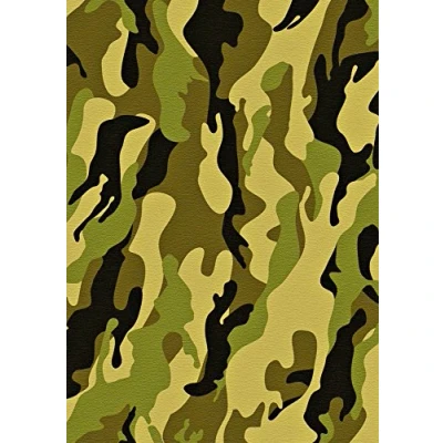 Afbeelding van 1 vel eetbaar glazuur voor taartdecoratie, groen camouflagepatroon, A4 formaat