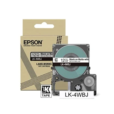 Afbeelding van Epson LK 4WBJ Tape Zwart op wit