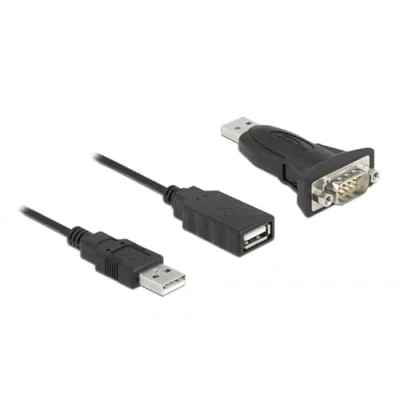 Afbeelding van Delock USB RS232 Seriële Verloopkabel 1 meter Zwart