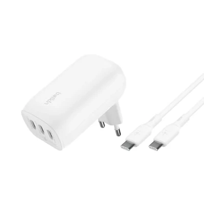 Afbeelding van Belkin BOOSTCHARGE 3 Port USB C oplader 67 watt met 1.8m 100 Kabel Geschikt voor Iphone, Samsung, Notebooks, Tablets