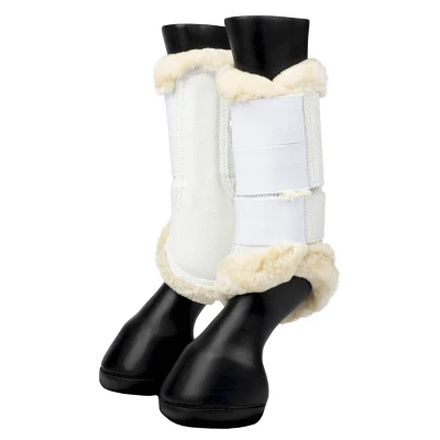 Image de LeMieux Brushing Boots Fleece Edge Mesh Blanc/Naturel Xfull