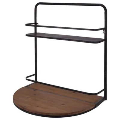 Afbeelding van Ambiance Wijnbar met inklapbaar schap 56x42x61,5 cm