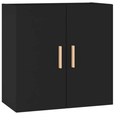 Afbeelding van Wandkast 60x30x60 cm bewerkt hout zwart