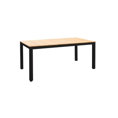 Afbeelding van Arashi dining table 169x90cm. alu black/teak Yoi