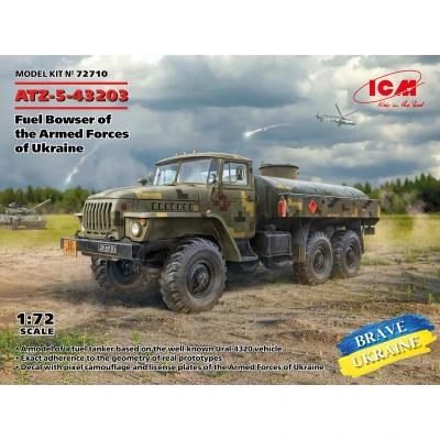 Afbeelding van 1:72 ICM 72710 ATZ 5 43203 Fuel Bowser of the Armed Forces Ukraine Plastic Modelbouwpakket