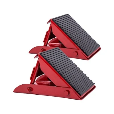 Afbeelding van Set van 2 mini opvouwbare wiggen 1000 kg rood