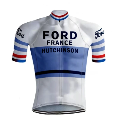 Afbeelding van Retro Wielershirt Ford Wit/Blauw REDTED
