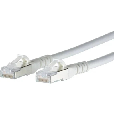 Afbeelding van Metz Connect 1308450588 E RJ45 Netwerkkabel, patchkabel CAT 6A S/FTP 0.50 m Wit Snagless 1 stuk(s)