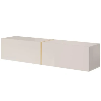 Afbeelding van Selsey Bisira TV kast, Melamine, Taupe (grijs beige), 140 cm
