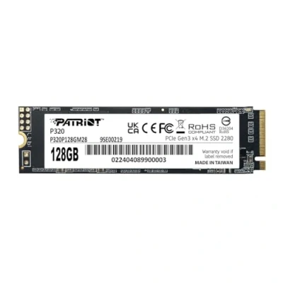 Afbeelding van Patriot P320 128GB SSD intern NVMe PCIe Gen 3x4 M.2 2280 Solid State Drive P320P128GM28