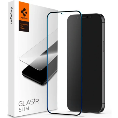 Afbeelding van Spigen FC Black HD Glassprotector iPhone 12 Pro Max Zwarte Rand