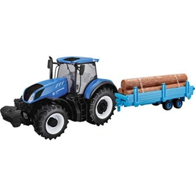 Image de Tracteur Remorque à Bois Bburago Collection Ferme 1:32