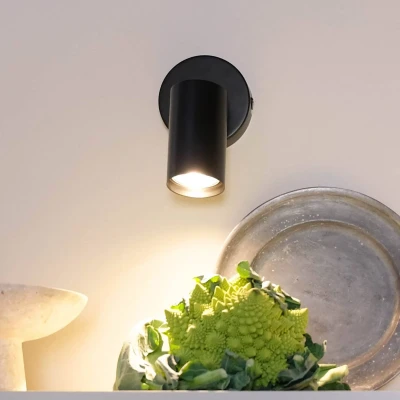 Afbeelding van Dyberg Larsen plafondspot Modern, zwart, lengte 14 cm