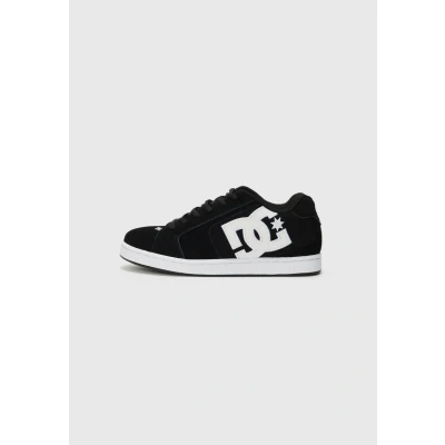 Afbeelding van DC Shoes NET Unisex Sneakers laag, Maat: 46, Black/white Leer en textiel