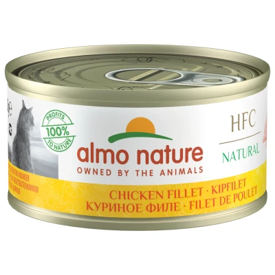 Afbeelding van Almo Nature Hfc Cat Natural Blik 70 g Kattenvoer Kip Classic