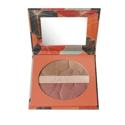 Afbeelding van Deborah Milano Maxi Terra Face Compact Tropical Bronze SPF 15, 01 Light, Bronzer, Blush en Luminant Waterproof, Glad Zijdeachtig, Geeft een stralende natuurlijk gebronsde huid, 18 g