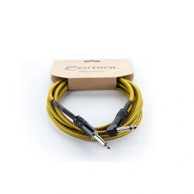 Afbeelding van Cordial EI 3 PR TWEED YE Instrumenten Aansluitkabel [1x Jackplug male 6,3 mm (mono) 1x (mono)] m Zwart, Geel