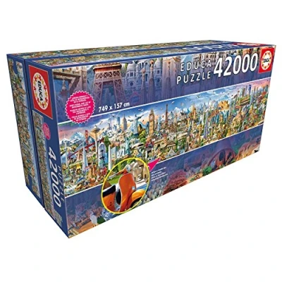 Afbeelding van Puzzel Educa 17570 Around the World 42000 Onderdelen 749 x 157 cm