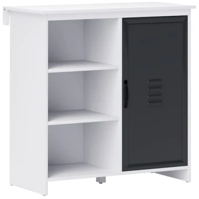 Afbeelding van HOMCOM Dressoir E1 klasse spaanplaat 80x35x82cm grijs