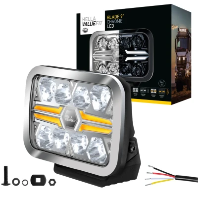 Afbeelding van Hella LED Verstraler Blade Chrome Wit/Oranje Positielicht Ref 25 Staand