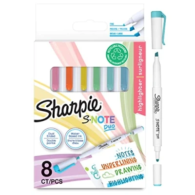 Image de Marqueur créatif SNOTE duo pointe biseauté et fine assortie Sharpie