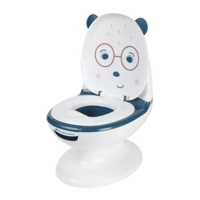 Image de Bebeconfort Mini Toilette Panda, Pot Avec Bruit De Chasse D&#039;Eau, Bleu