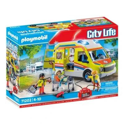 Afbeelding van Playmobil City Life Ambulance met licht en geluid 71202