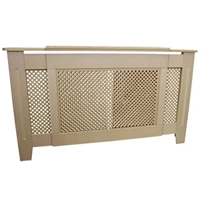 Afbeelding van Radiatorombouw Op maat Radiatoromkasting MDF Onbewerkt Verstelbaar 1400 tot 1920mm Radiatorbekleding Kant en klaar
