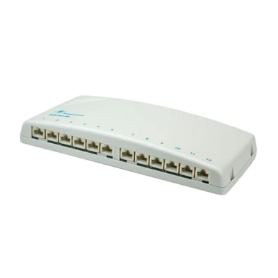 Afbeelding van Telegärtner J02022A0053 12 poorten Netwerkpatchpaneel 483 mm (19) CAT 6A 1 HE Grijs