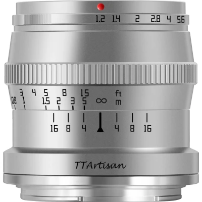 Afbeelding van TTArtisan APS C 50mm f1.2 Fuji X mount Silver