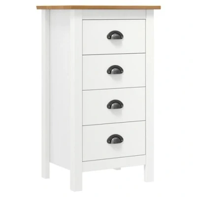 Afbeelding van Dressoir Hill 46x35x80 cm massief grenenhout wit