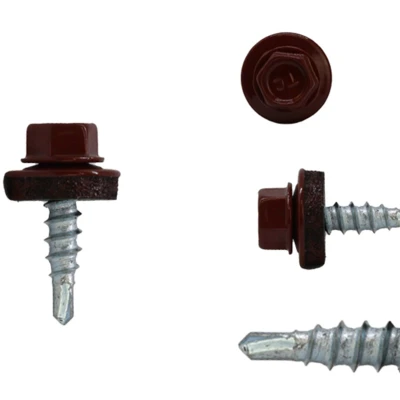 Afbeelding van Wovar Dakpanplaatschroeven Rood Verzinkt 4.8 x 20 mm Doos 100 stuks Dakschroeven