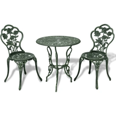 Afbeelding van 3 delige Bistroset gietaluminium groen