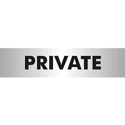 Afbeelding van Seco Privé bord 190 mm x 45 2 geborsteld aluminium effect acryl