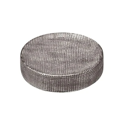 Afbeelding van WENKO Rivara zeepbakje, zeepschaal voor handzeep, hoogwaardige keramische standaard, elegante decoratie badkamer en gastentoilet, handbeschilderd, Ø 10 x 2,5 cm, zilver