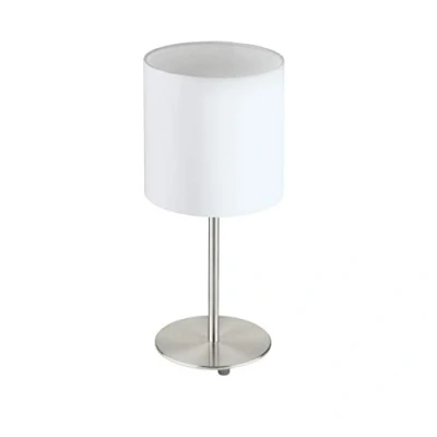Afbeelding van EGLO Pasteri Tafellamp 1 Lichts E27 Ø18cm Stof Grijs, Wit